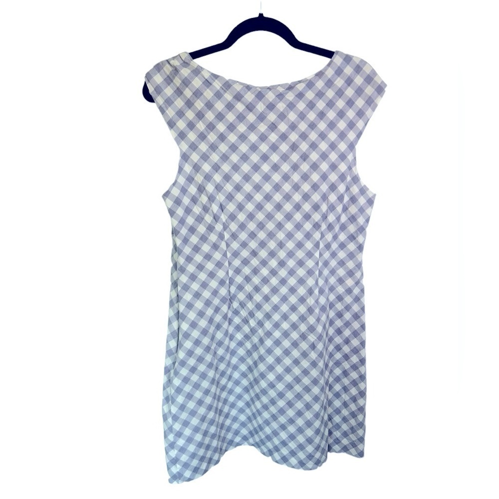 Saylor Hadleigh Lavender & White Gingham Mini Dress Preppy Cottagecore 90s Sz XL - Picture 6 of 15